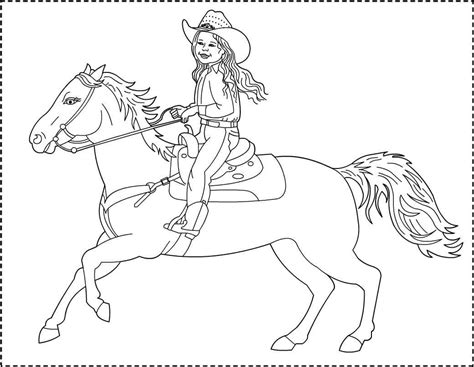 cowgirl coloring pages|Cowgirl Rides A Horse – Coloring Pages and Books in。